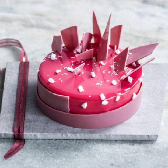 Ruby Chocolate Cheesecake, made by chef Willem Verlooy