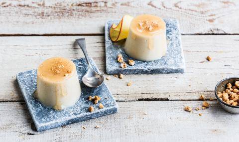 Apple Cinnamon Panna Cotta with Nuts