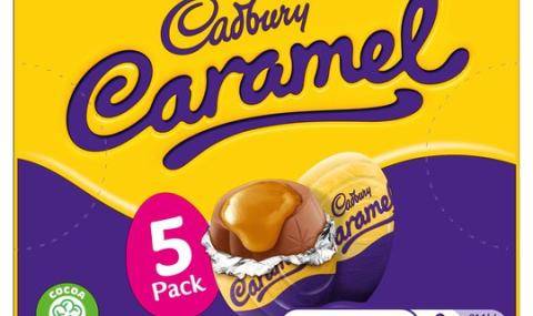 Cadbury milk chocolate Easter eggs with caramel filling