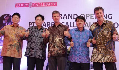 Barry Callebaut and GarudaFood leaders celebrate opening of chocolate factory in Indonesia