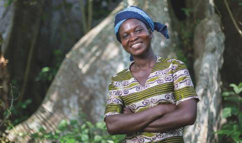 Women cocoa farmer in Côte d'Ivoire