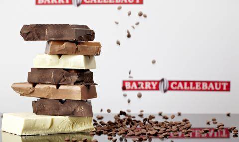 Barry Callebaut chocolate blocks with logo