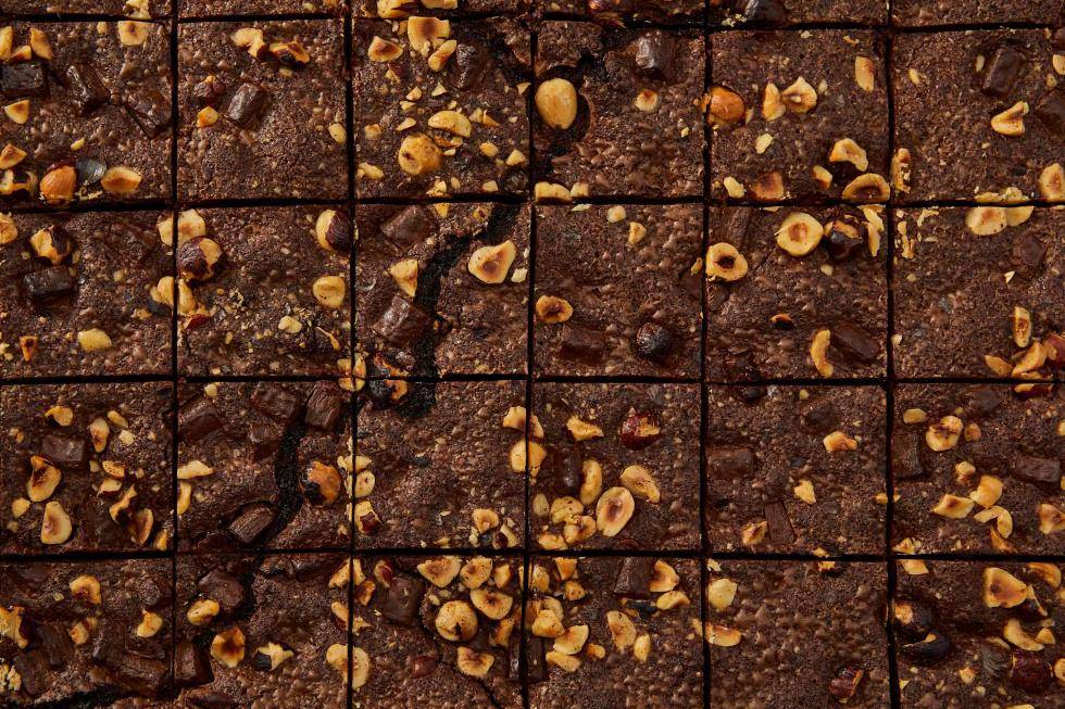 fudgy brownie with nuts