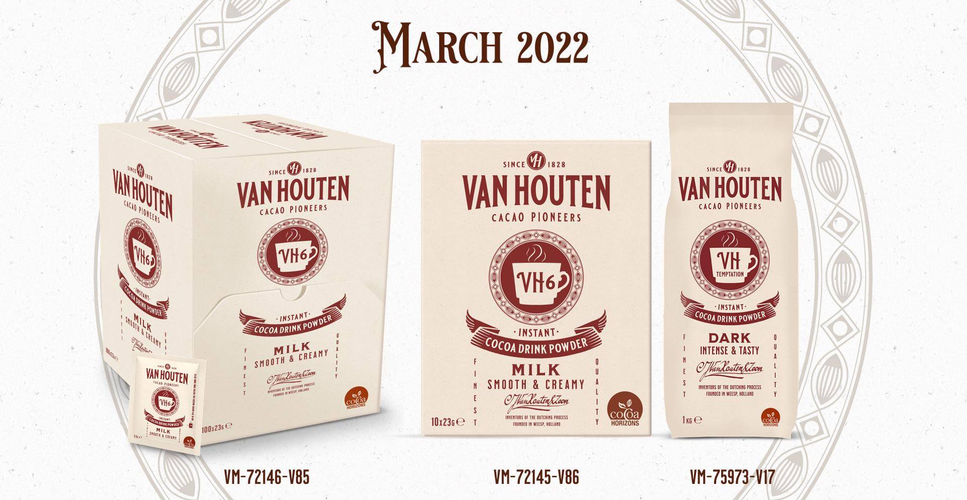 Van Houten instant cocoa drink powder