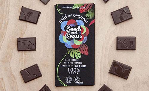 Sead and Bean wild and organic chocolate tablet