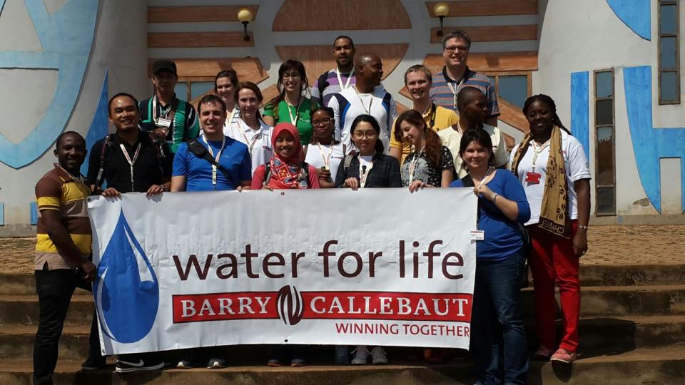 Barry Callebaut Water for Life champions during Cameroon cocoa study tour - at the Civilization Museum in Dschang
