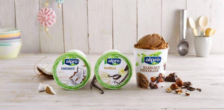 Alpro plant-based ice creams with less sugar