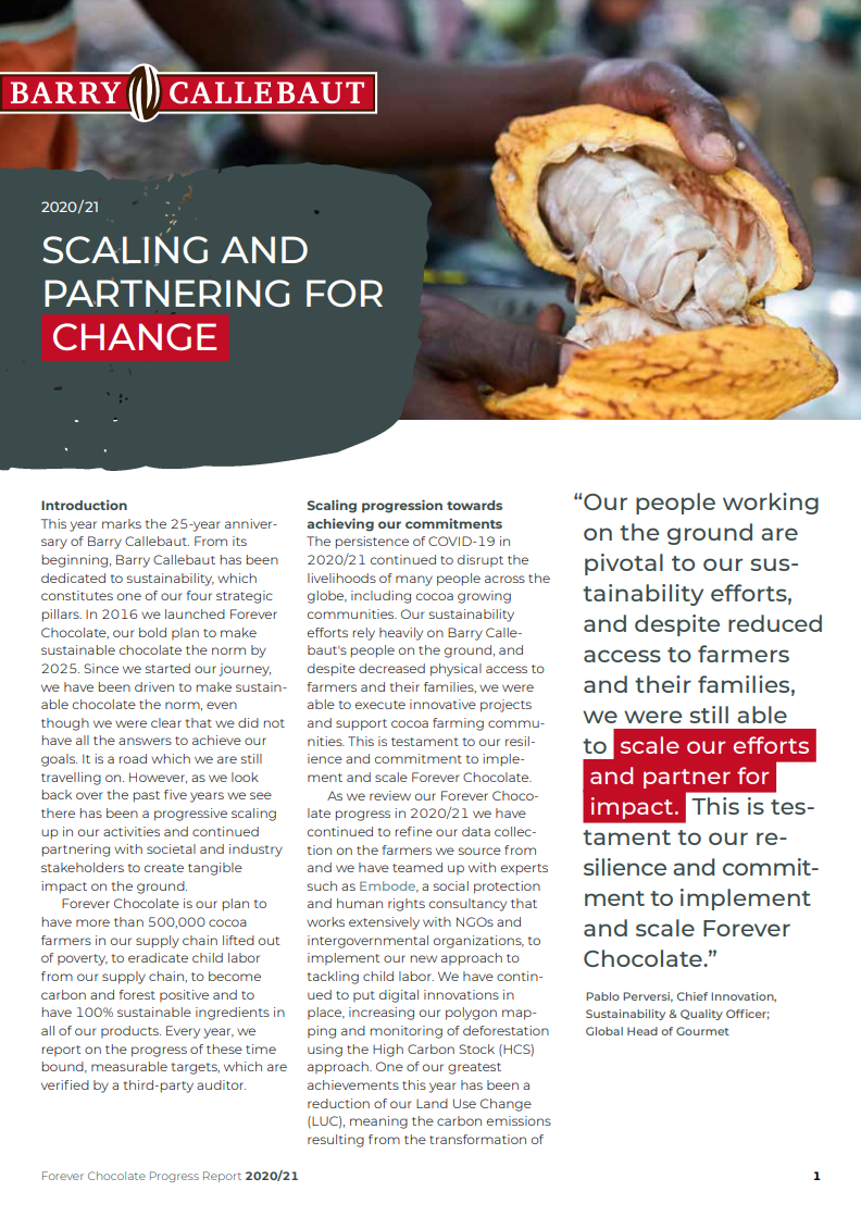 Forever Chocolate report 2020-21