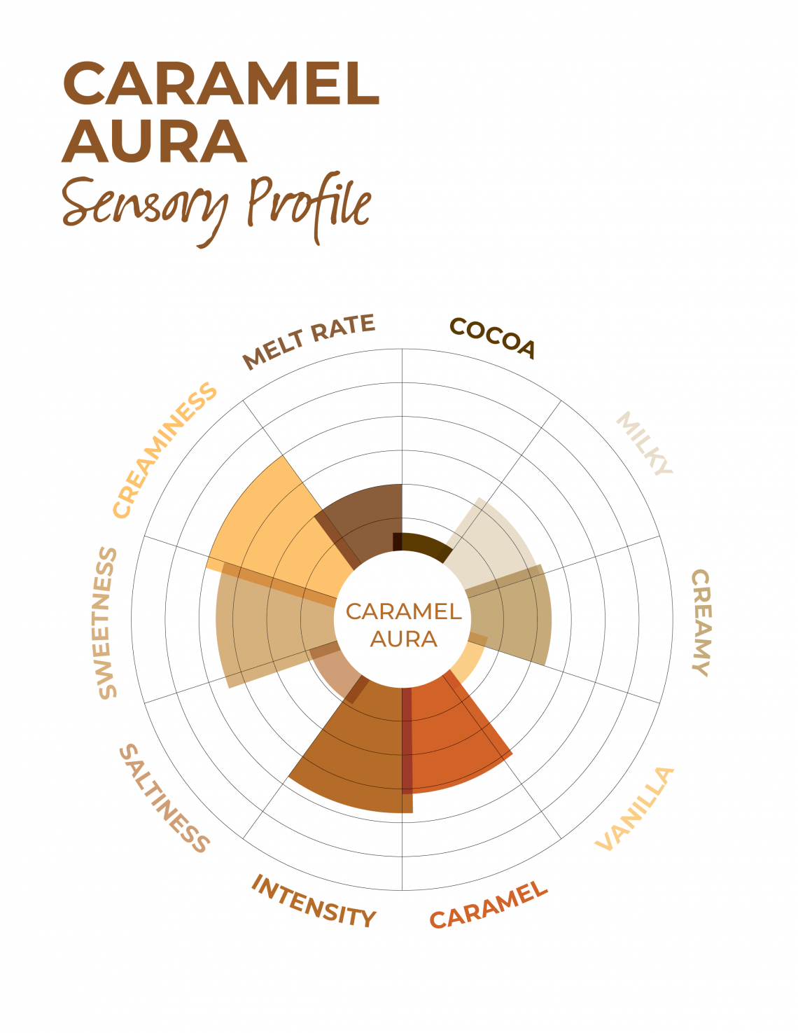 Caramel Aura sensory wheel graphic