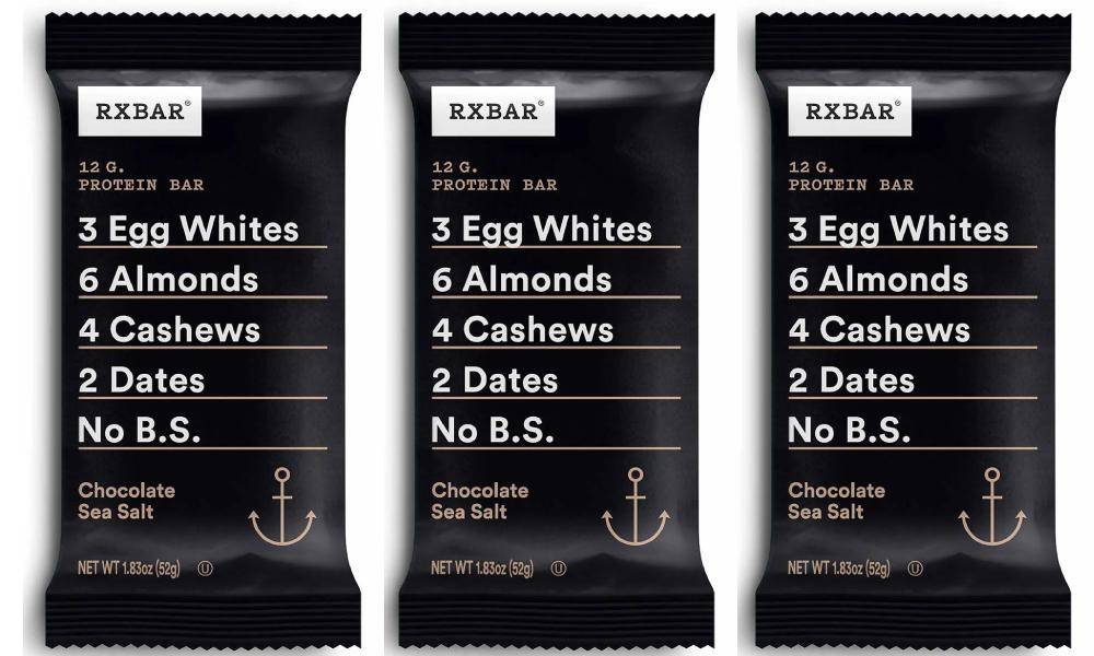 chocolate sea salt Rx bar packaging