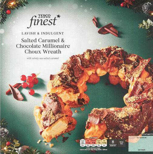 Tesco Finest Salted Caramel & Chocolate Millionaires Choux Wreath